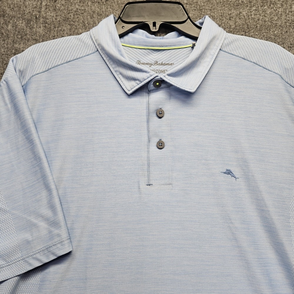 Tommy Bahama X 2 Palm Coast Pro IslandZone Golf Polo Men's XXL Coastal Nautical - Picture 2 of 16